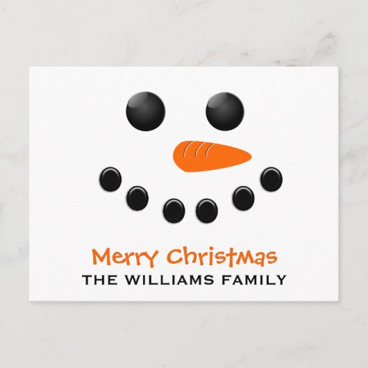 Carte Postale Bonhomme de neige (Devant)