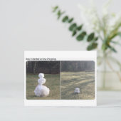 Carte Postale Bonhomme de neige Comment ça a commencé vs Comment (Debout devant)