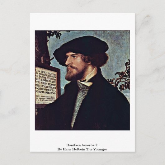 Carte Postale Boniface Amerbach Par Hans Holbein Le Plus Jeune (Devant)