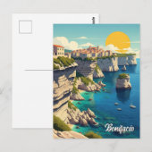 Carte Postale Bonifacio Corse France Voyage (Devant / Derrière)