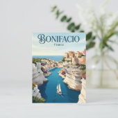 Carte Postale Bonifacio France (Debout devant)
