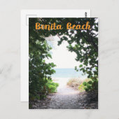 Carte Postale Bonita Beach, Floride chemin d'entrée de plage pho (Devant / Derrière)