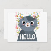 Carte Postale bonjour (Devant / Derrière)