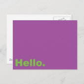 Carte Postale Bonjour . (Devant / Derrière)