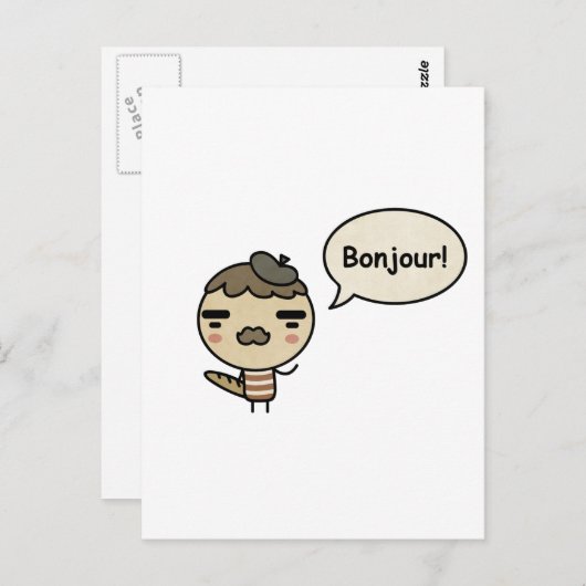 Carte Postale Bonjour ! (Devant / Derrière)