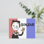 Carte Postale Bonjour (Debout devant)