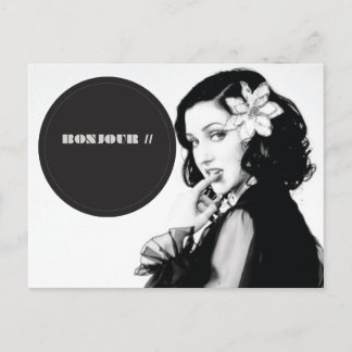 Carte postale Bonjour