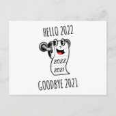 Carte Postale Bonjour 2022 Goodbye 2021 papier toilette (Devant)