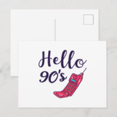 Carte Postale Bonjour 90s Cellphone (Devant / Derrière)