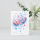 Carte Postale Bonjour à tous : Saint Valentin (Debout devant)