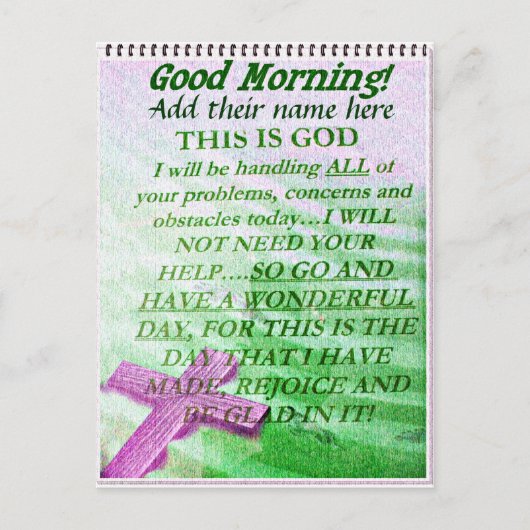 Carte Postale Bonjour, Ajoutez leur nom_ (Devant)