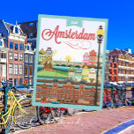 Carte Postale Bonjour Amsterdam Holland Travel<br><div class="desc">Bonjour Amsterdam holland carte postale voyage.</div>