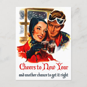 Carte Postale Bonjour au Nouvel An