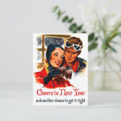 Carte Postale Bonjour au Nouvel An (Debout devant)