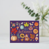 Carte Postale Bonjour automne (Debout devant)