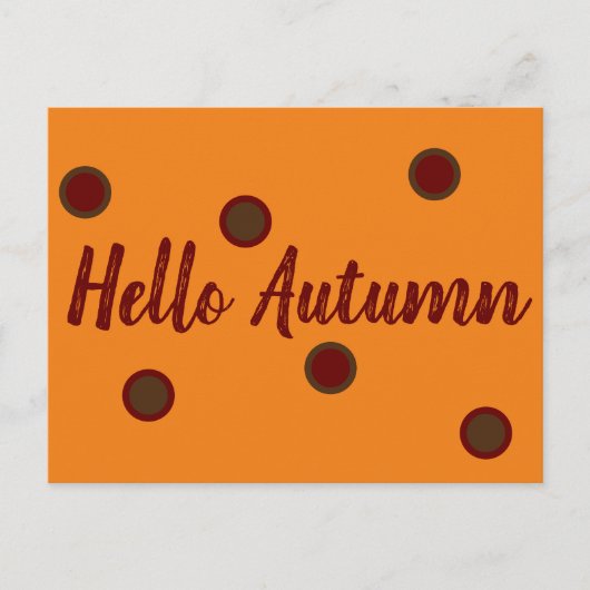 Carte Postale Bonjour automne (Devant)