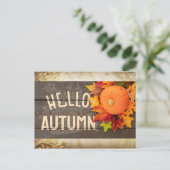 Carte Postale Bonjour automne (Debout devant)