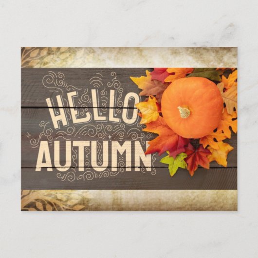 Carte Postale Bonjour automne (Devant)