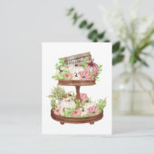 Carte Postale Bonjour Automne Citrouille et Feuille Automne Harv (Debout devant)