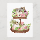 Carte Postale Bonjour Automne Citrouille et Feuille Automne Harv (Devant)