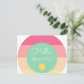 Carte Postale Bonjour belle (Debout devant)