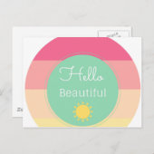 Carte Postale Bonjour belle (Devant / Derrière)