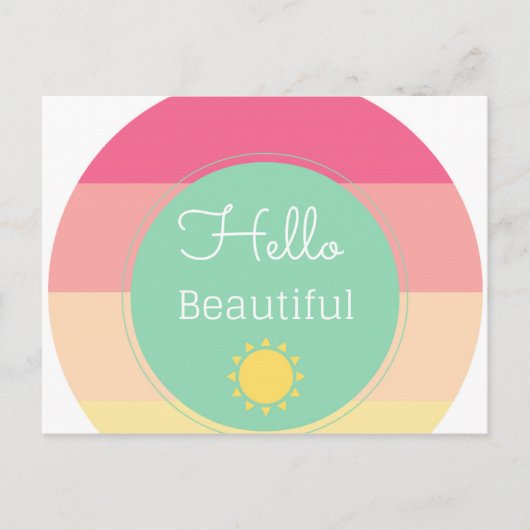 Carte Postale Bonjour belle (Devant)