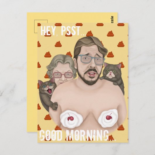 Carte Postale Bonjour, Bonjour (Devant / Derrière)