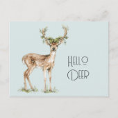 Carte Postale Bonjour Cerf (Devant)