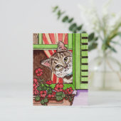 Carte Postale Bonjour chat (Debout devant)