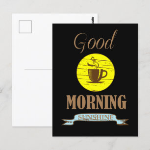 Carte Postale Bonjour citations drôles de buveurs de café