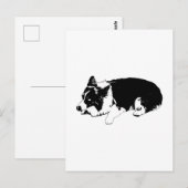 Carte Postale Bonjour croquant, corgi calme (Devant / Derrière)