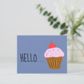 Carte Postale Bonjour cupcake (Debout devant)