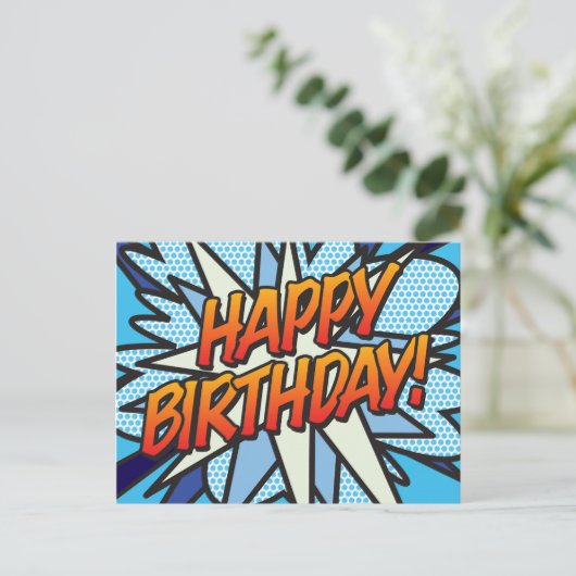 CARTE POSTALE BONJOUR D'ANNIVERSAIRE B.D. (Debout devant)