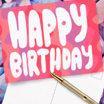 Carte Postale BONJOUR D'ANNIVERSAIRE Colorful Bubble Lettres Ann<br><div class="desc">Carte faite à la main pour vous ! Customisez avec votre propre texte ou modifiez les couleurs. Consultez ma boutique pour plus de couleurs et de dessins ou faites-moi savoir si vous voulez quelque chose de personnalisé!</div>
