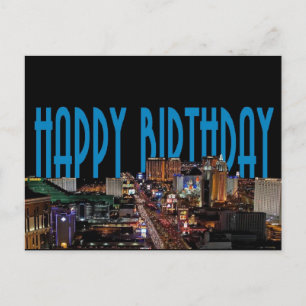 Carte Postale BONJOUR D'ANNIVERSAIRE Las Vegas Postcard