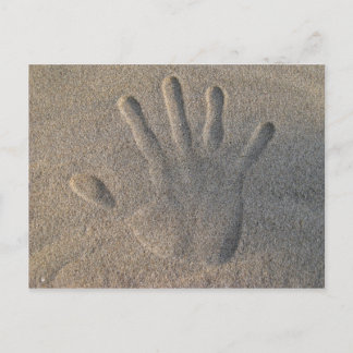 Carte Postale Bonjour dans le sable