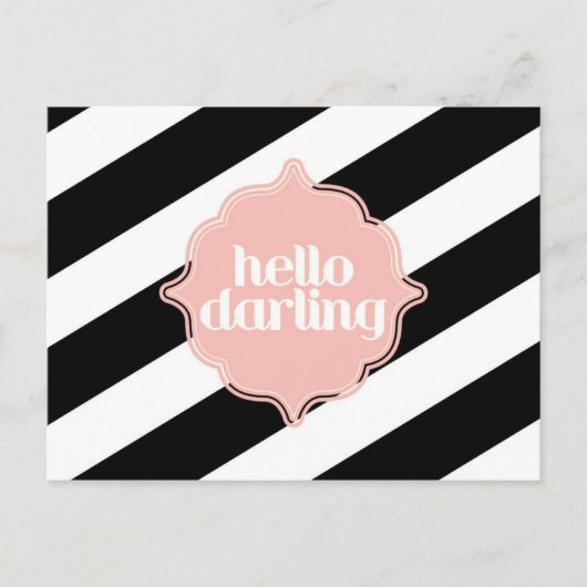 Carte Postale Bonjour Darling Post Card (Devant)