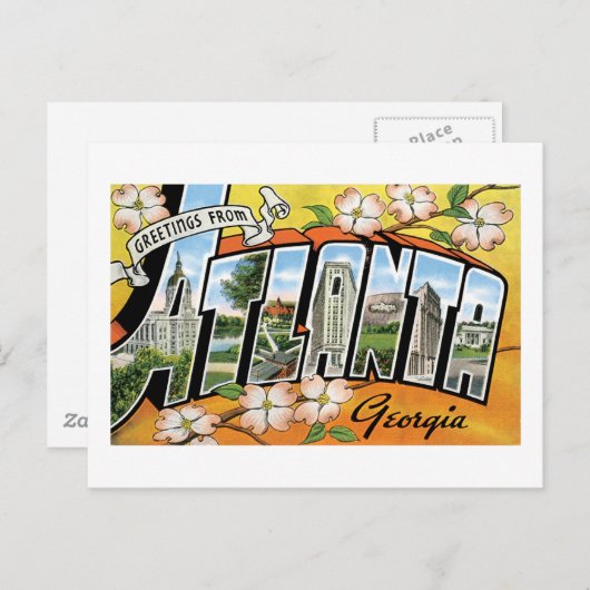 Carte Postale Bonjour d'Atlanta Géorgie (Devant / Derrière)
