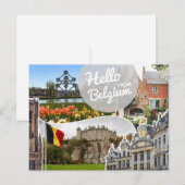 Carte Postale Bonjour de Belgique (Devant / Derrière)