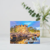 Carte Postale Bonjour De Belle Amsterdam, Pays-Bas (Debout devant)