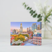 Carte Postale Bonjour De Boston, Massachusetts, États-Unis (Debout devant)