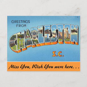 Carte Postale Bonjour de Charleston