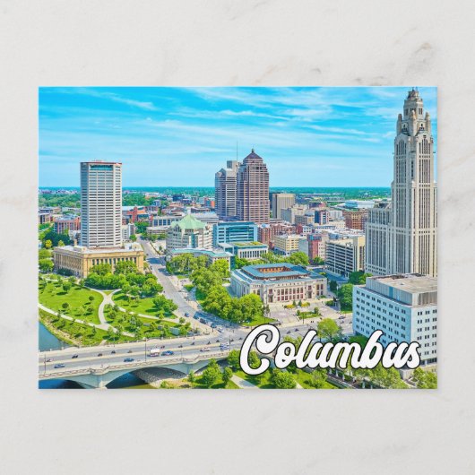 Carte Postale Bonjour De Columbus, Ohio, États-Unis (Devant)
