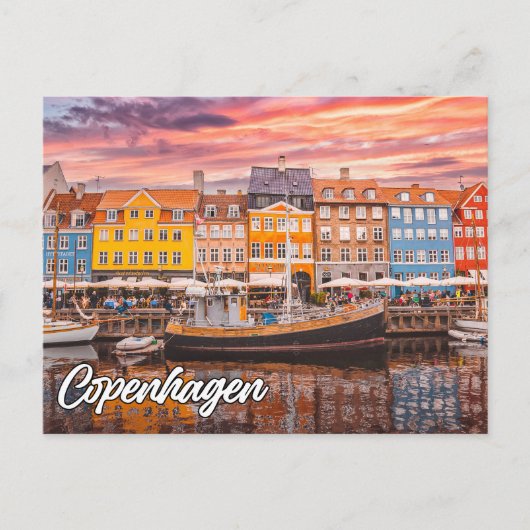 Carte Postale Bonjour De Copenhague, Danemark (Devant)