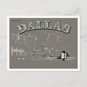 Carte Postale Bonjour de Dallas Texas