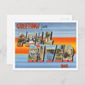 Carte Postale Bonjour de Fall River, Massachusetts Travel (Devant / Derrière)