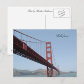 Carte Postale Bonjour de... Golden Gate Bridge San Francisco (Devant / Derrière)