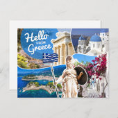 Carte Postale Bonjour de Grèce (Devant / Derrière)
