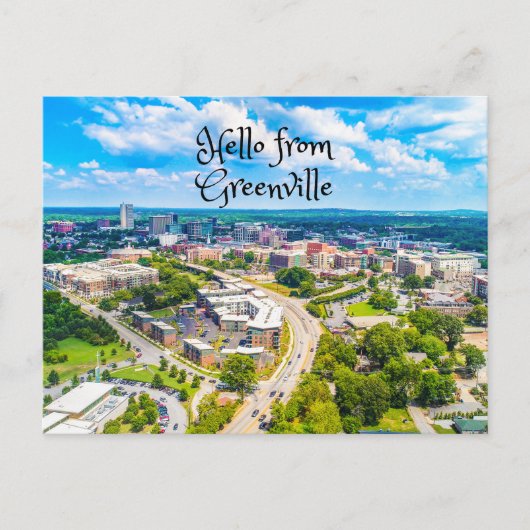 Carte Postale Bonjour De Greenville, Caroline Du Sud (Devant)